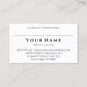 Hairdresser Stylist Scissors Roos Smoky Mint Visitekaartje (Achterkant)