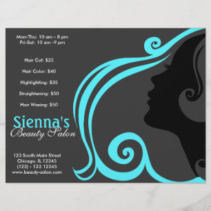 Hairdresser (turquoise) flyer