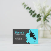 Hairdresser (Turquoise) Visitekaartje (Staand voorkant)