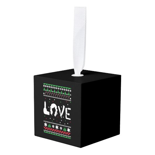 Hairdresser - Ugly Kersttrui Decoratie (Voorkant hoekig)