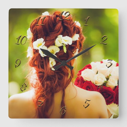 Hairdresser Vierkante Klok (Voorkant)