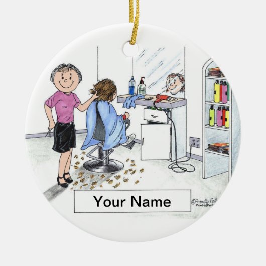 Hairdresser - Vrouw Keramisch Ornament (Voorkant)