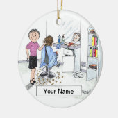 Hairdresser - Vrouw Keramisch Ornament (Links)