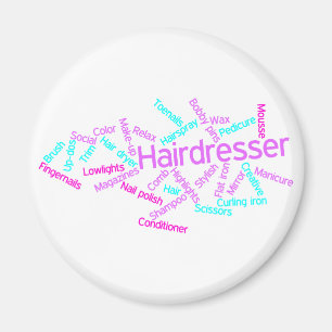 Hairdresser Word Cloud Magnet