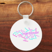 Hairdresser Word Cloud Sleutelhanger (Voorkant)