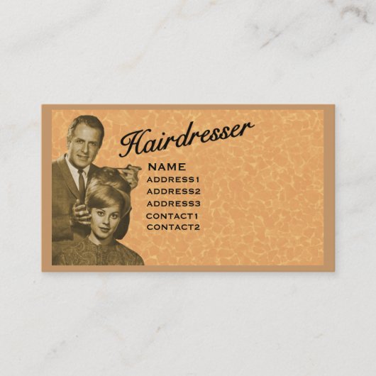 HAIRDRESSER - ZEER PROFESSIONEEL PROFIEL (3A) VISITEKAARTJE (Voorkant)