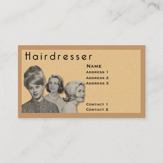 HAIRDRESSER - ZEER PROFESSIONELE PROFIELKAART (2B) VISITEKAARTJE (Voorkant)