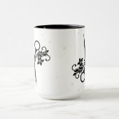 Hairdressers Coffee-Mok met zwarte schaar/vloer Mok (Midden)