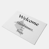 Hairdressers doen het met stijl deurmat (Schuin)