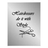 Hairdressers doen het met stijl poster (Voorkant)