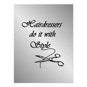 Hairdressers doen het met stijl poster