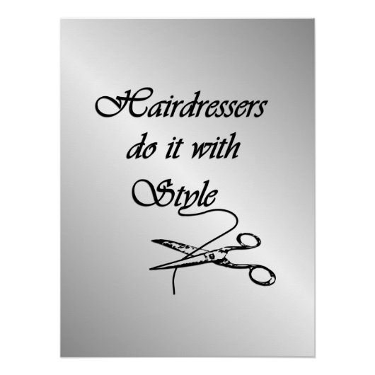 Hairdressers doen het met stijl poster (Voorkant)