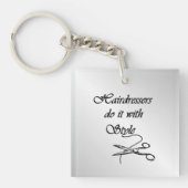 Hairdressers doen het met stijl sleutelhanger (Voorkant)