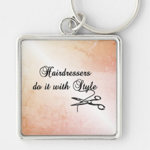 Hairdressers doen het met stijl sleutelhanger