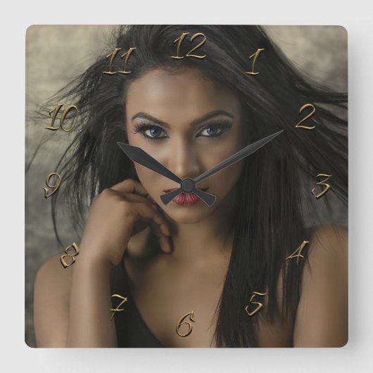 Hairdressers Vierkante Klok (Voorkant)