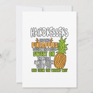 Hairdressers zijn als ananassen. feestdagenkaart