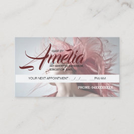 Hairdressing Appointkaart Roze haar Afsprakenkaartje