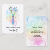 Hairdressing scissors visitekaartje (Voorkant / Achterkant)