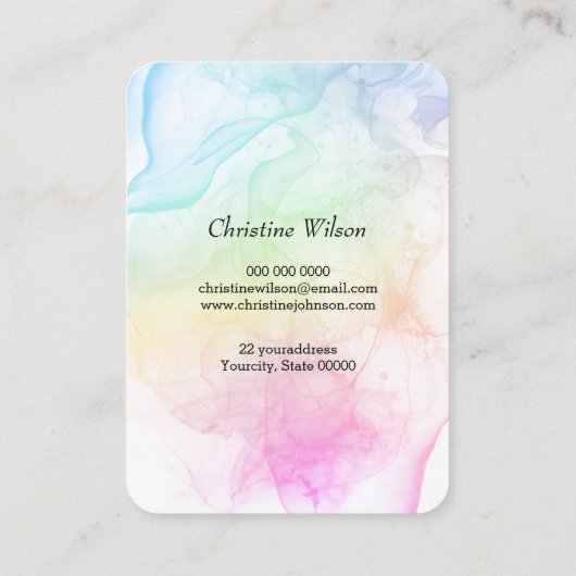 Hairdressing scissors visitekaartje (Achterkant)