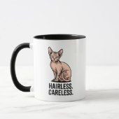 Hairless Careless Sphynx Cat Attitude Art Mok (Links)