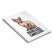 Hairless Careless Sphynx Cat Attitude Art Notitieboek (Rechterzijde)