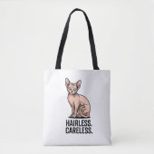 Hairless Careless Sphynx Cat Attitude Art Tote Bag (Voorkant)