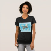 Hairless Chinese Crested Dog Prancing T-shirt (Voorkant volledig)