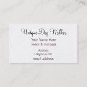 Hairless Chinese Crested Visitekaartje (Achterkant)