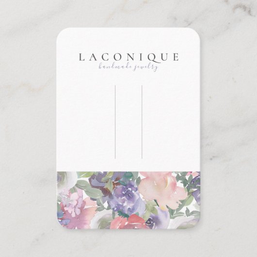 Hairpin-beeldscherm | Floral | WATERVERF | Paars B Visitekaartje (Voorkant)