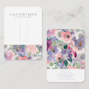 Hairpin-beeldscherm   Floral   WATERVERF    Paars  Visitekaartje