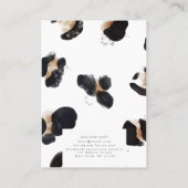 Hairpin-beeldscherm | Loopspatafdruk | Waterverf B Visitekaartje (Achterkant)