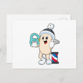 Hairspray als hairdresser met schaar briefkaart (Voorkant / Achterkant)