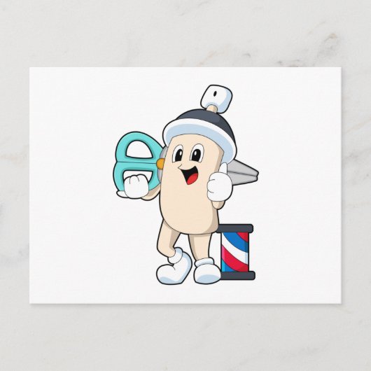 Hairspray als hairdresser met schaar briefkaart (Voorkant)