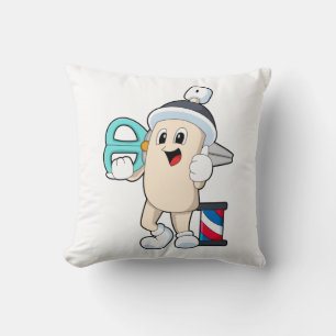 Hairspray als hairdresser met schaar kussen