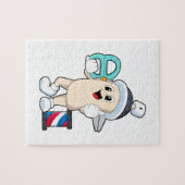 Hairspray als hairdresser met schaar legpuzzel (Horizontaal)