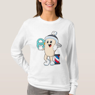 Hairspray als hairdresser met schaar t-shirt
