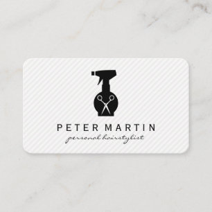 Hairspray Fles en Shears Visitekaartje