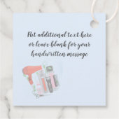 Hairstyling Tools Design Favor Kaart Bedankjes Labels (Achterkant)