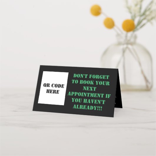 hairstylist barber loyalty card skull (Achterkant)