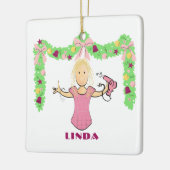 Hairstylist Cartoon Budget Thank You Christmas Keramisch Ornament (Links)