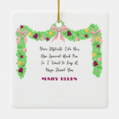 Hairstylist Cartoon Budget Thank You Christmas Keramisch Ornament (Achterkant)