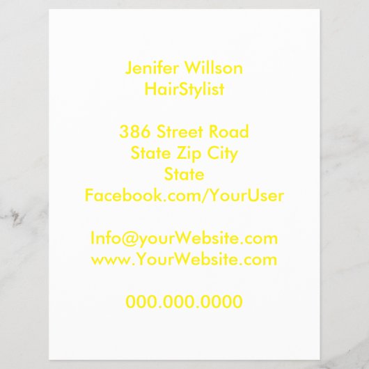 Hairstylist Discount Offer Flyer (Achterkant)