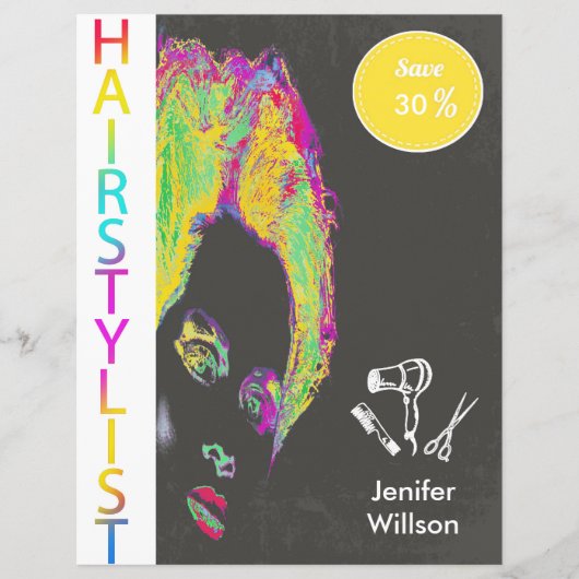 Hairstylist Discount Offer Flyer (Voorkant)