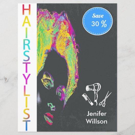 Hairstylist Discount Offer Flyer (Voorkant)