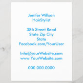 Hairstylist Flyer (Achterkant)