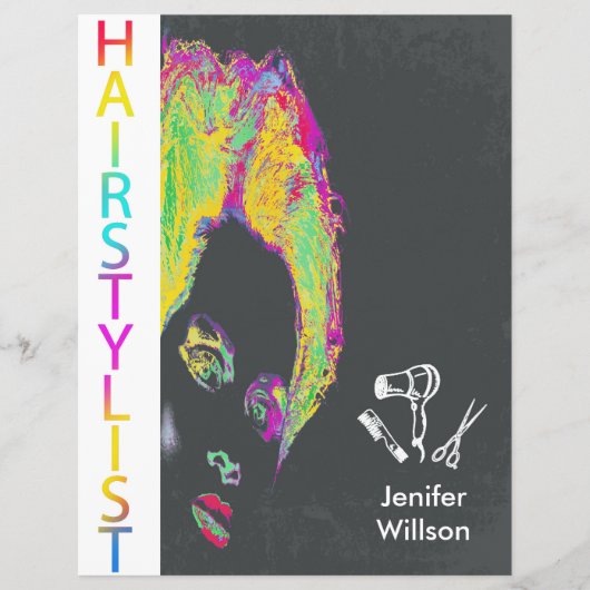 Hairstylist Flyer (Voorkant)