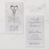 hairstylist hair stylist gift certificate xmas kortingskaartje (Voorkant / Achterkant)