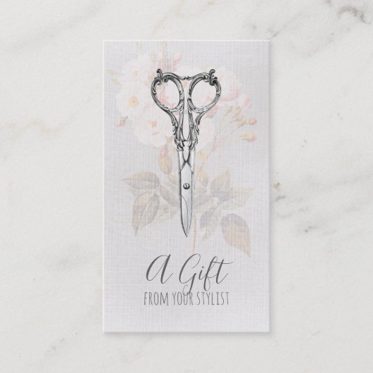 hairstylist hair stylist gift certificate xmas kortingskaartje (Voorkant)