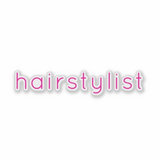 Hairstylist Hairdresser Pink Spa Salon Wedding Sticker (Voorkant)