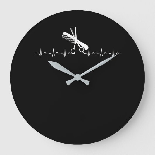 Hairstylist Heartbeat Hairdresser Grote Klok (Voorkant)